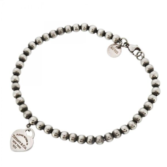 Tiffany & Co. Jewelry - Tiffany & Co Bracelet Return To Heart Ball Chain Silver 925 Women's